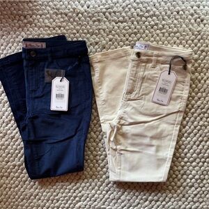 Classic Prep Kids Casual Bottoms in Cream and Navy